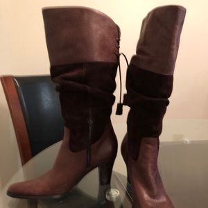 A.N.A. Maroon/Brown Swede Boots